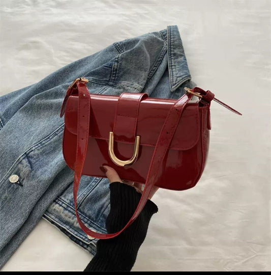 Glossy purse bag