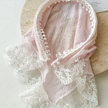 Modern Hair Scarf Soft And Comfortable Lace Flower Headbands Bohomian Hair Bandanas For Women And Girl