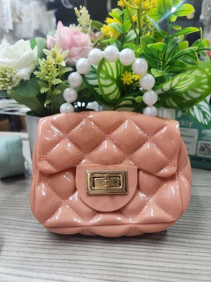 Bagbin Designer sling bag and Handbags baby girls | Purse Small Pearl Handbags Kids Jelly Purse Bag With Chains 
Jelly bag