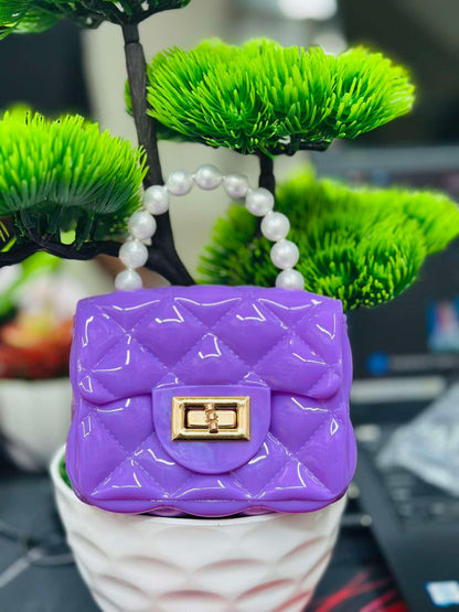 Bagbin Designer sling bag and Handbags baby girls | Purse Small Pearl Handbags Kids Jelly Purse Bag With Chains 
Jelly bag