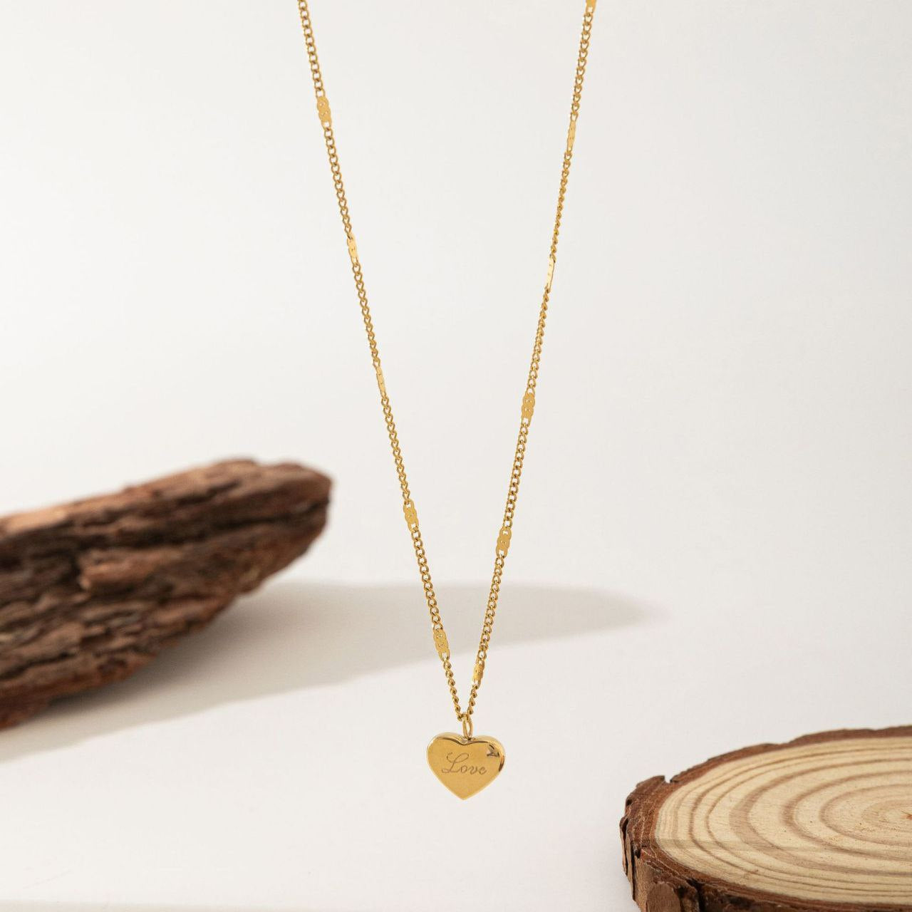 Love Letter Heart-Shaped Titanium Steel Necklace