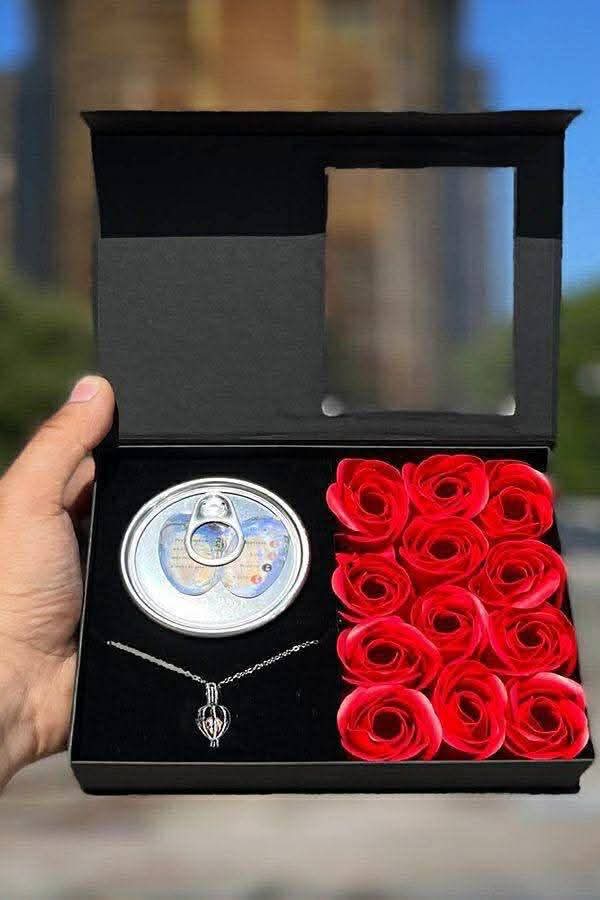 Wish Pearl + 12 Pieces Rose Flower Combo (With Premium Bag)