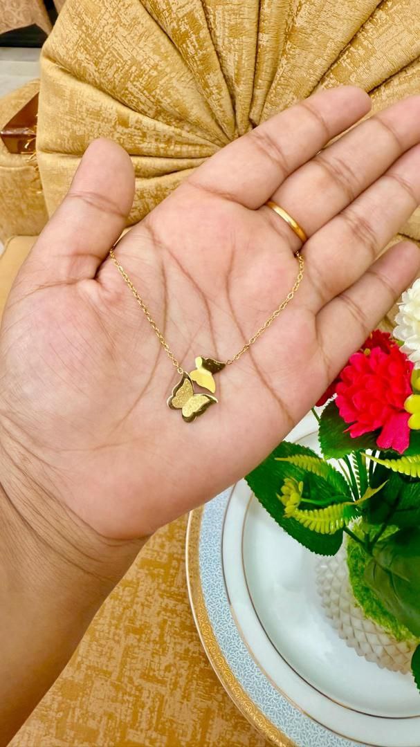 18K Gold Plated Titanium Steel Butterfly Anklet|Anti-Tarnish & Waterproof