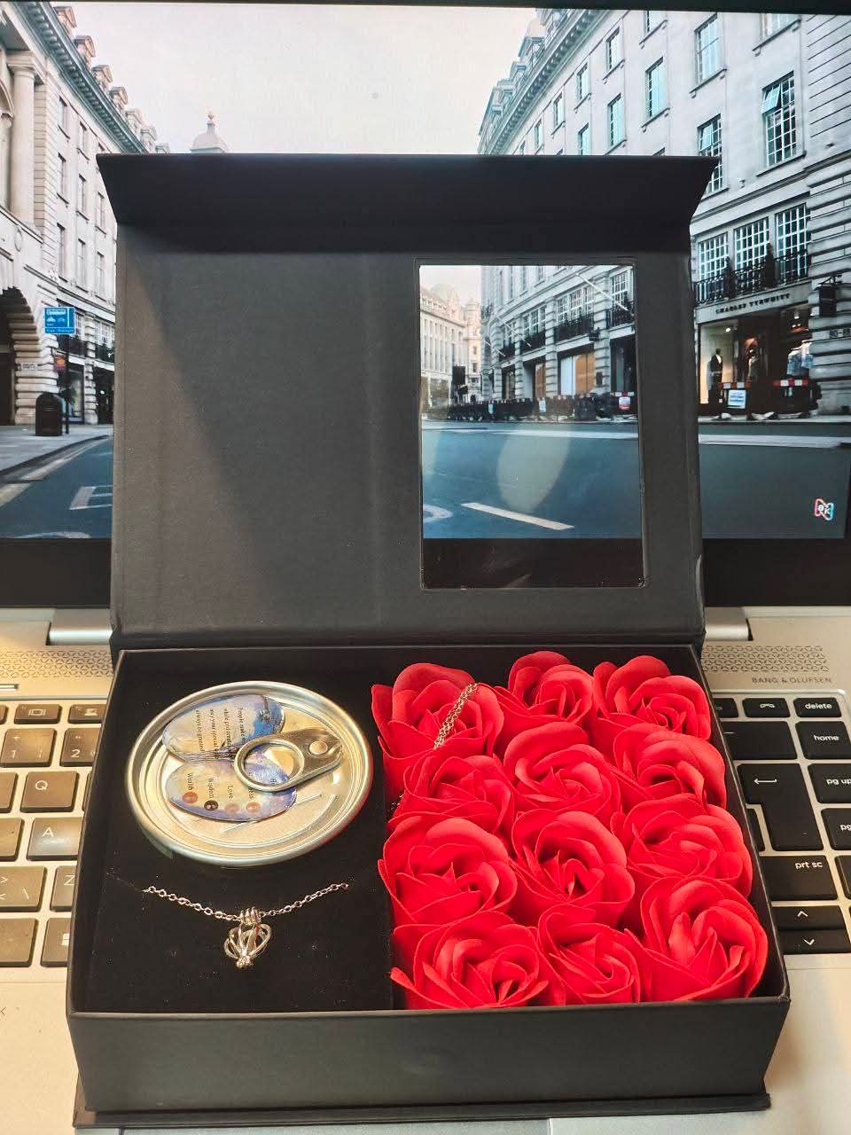 Wish Pearl + 12 Pieces Rose Flower Combo (With Premium Bag)