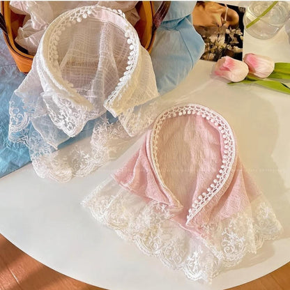 Modern Hair Scarf Soft And Comfortable Lace Flower Headbands Bohomian Hair Bandanas For Women And Girl