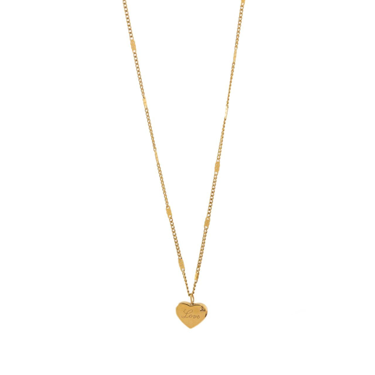 Love Letter Heart-Shaped Titanium Steel Necklace