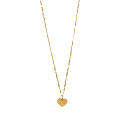 Love Letter Heart-Shaped Titanium Steel Necklace